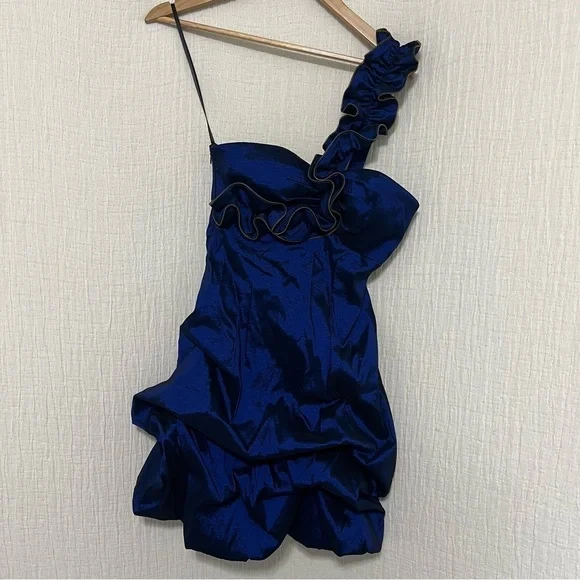 usmc dress blues boat cloak Long Formal Dress: Betsy and Adam A26956 Black / 0 main image 0